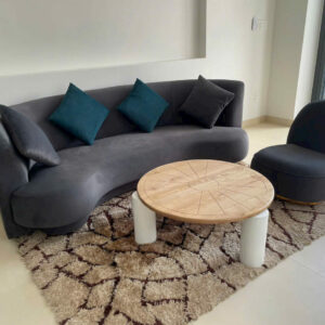 Sofa Cong Cao Cấp Bọc Nỉ Nhung F254