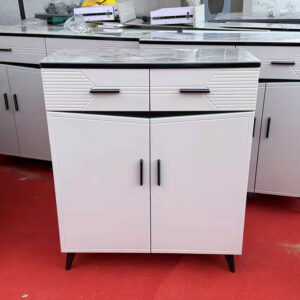 Tủ decor phối trắng – đen TG-TD698