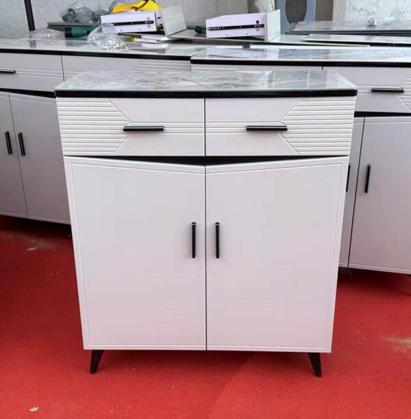 Tủ decor phối trắng – đen TG-TD698