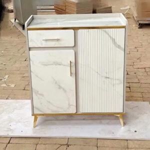 Tủ decor mặt đá trắng TG-AD133