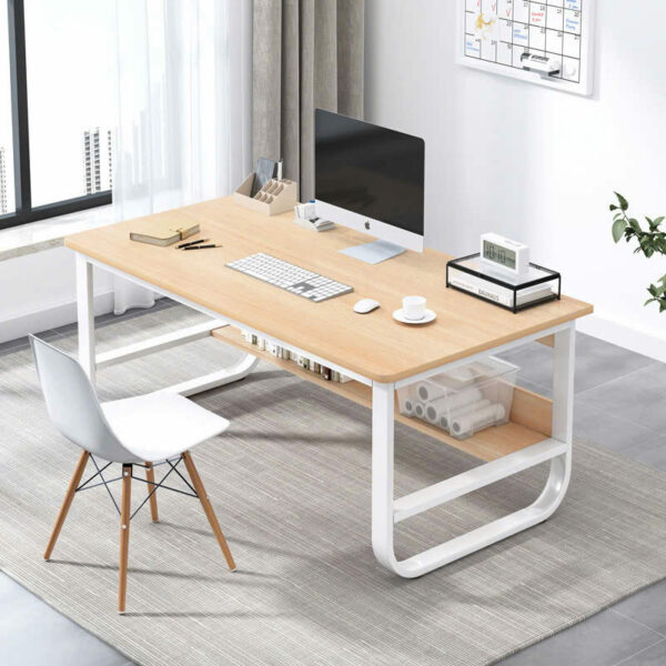 Bàn học mặt gỗ khung sắt , bàn làm việc BHS-AB1066
