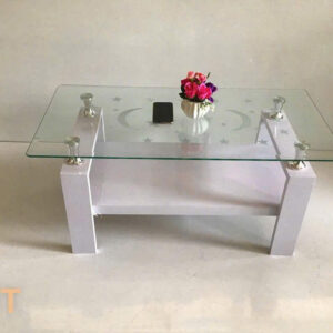 Bàn Trà Kính Cường Lực Họa Tiết Trăng Sao BT-542