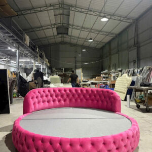 Giường ngủ tròn bọc nhung G-44