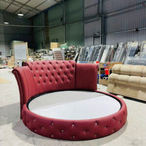 Alternative view of Giường ngủ tròn bọc da G-5778