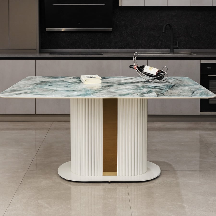 Bàn Ăn Mặt Đá Cao Cấp BA-018HS 2 Bàn Ăn Mặt Đá Cao Cấp BA-018HS