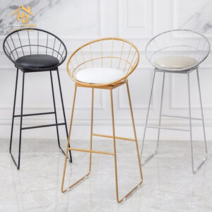 Ghế quầy bar tổ chim khung sắt có nệm VN-SK808 6 Ghế quầy bar tổ chim khung sắt có nệm VN-SK808 - Ảnh 4