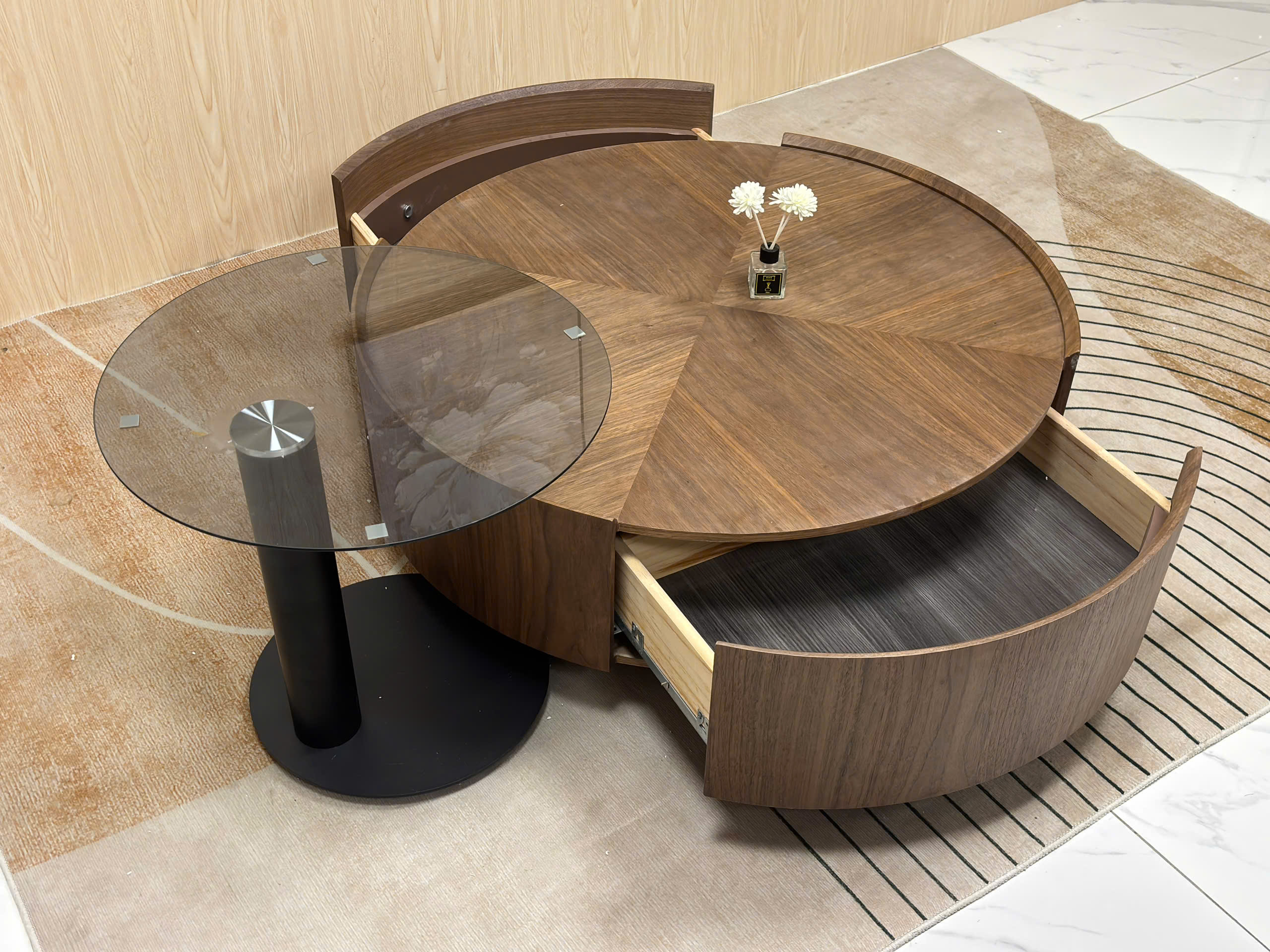 BÀN SOFA TRÒN NHẬP KHẨU CAO CẤP BT-AD560 2 BÀN SOFA TRÒN NHẬP KHẨU CAO CẤP BT-AD560