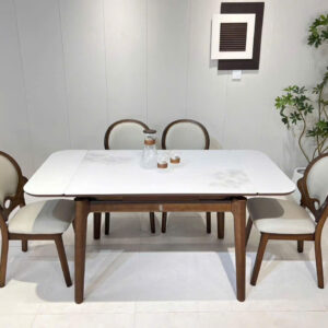 Alternative view of Bộ bàn ăn 6 ghế mở rộng mặt đá 1m1-1m8 nhập khẩu VN-BA888