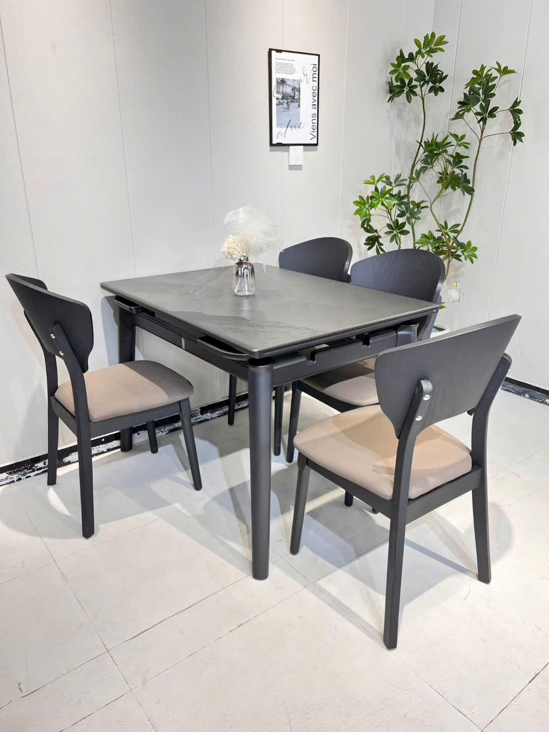 Bộ bàn ăn 6 ghế mở rộng mặt đá 1m1-1m8 nhập khẩu VN-BA889 5 Bộ bàn ăn 6 ghế mở rộng mặt đá 1m1-1m8 nhập khẩu VN-BA889 - Ảnh 3