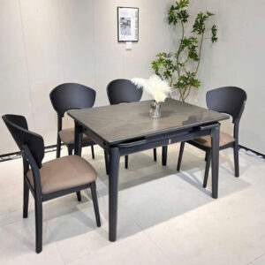 Bộ bàn ăn 6 ghế mở rộng mặt đá 1m1-1m8 nhập khẩu VN-BA889