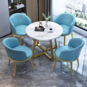 BỘ BÀN ĂN TRÒN MẶT ĐÁ BA-AC806