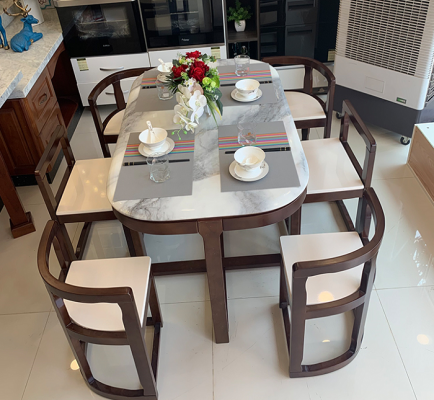 Bộ Bàn Ăn 6 Ghế Bọc Nệm Xếp Gọn 1M3 Nhập Khẩu BA-QHP1306 3 Bộ Bàn Ăn 6 Ghế Bọc Nệm Xếp Gọn 1M3 Nhập Khẩu BA-QHP1306