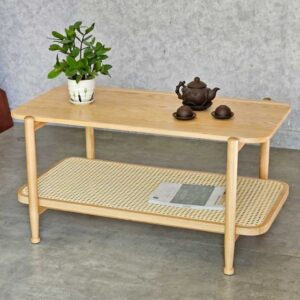 Alternative view of Bàn sofa hình chữ nhật 2 tầng 100x50x52cm gỗ tần bì VN-BT523KS