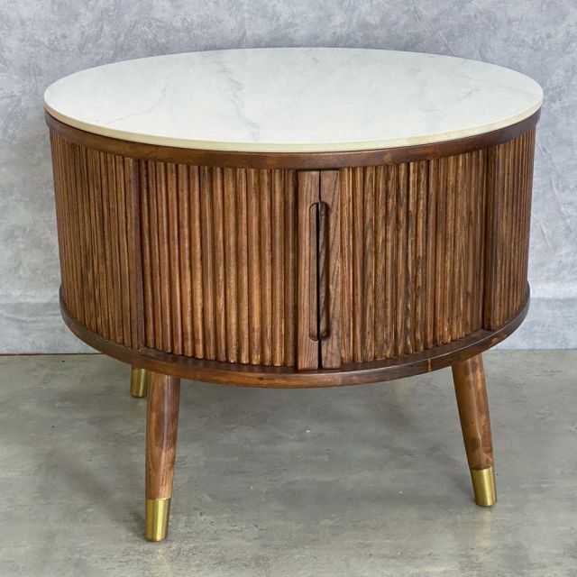 Bàn sofa tròn gỗ Ash cửa lùa mặt đá gỗ tần bì VN-TB509KS 4 Bàn sofa tròn gỗ Ash cửa lùa mặt đá gỗ tần bì VN-TB509KS - Ảnh 2