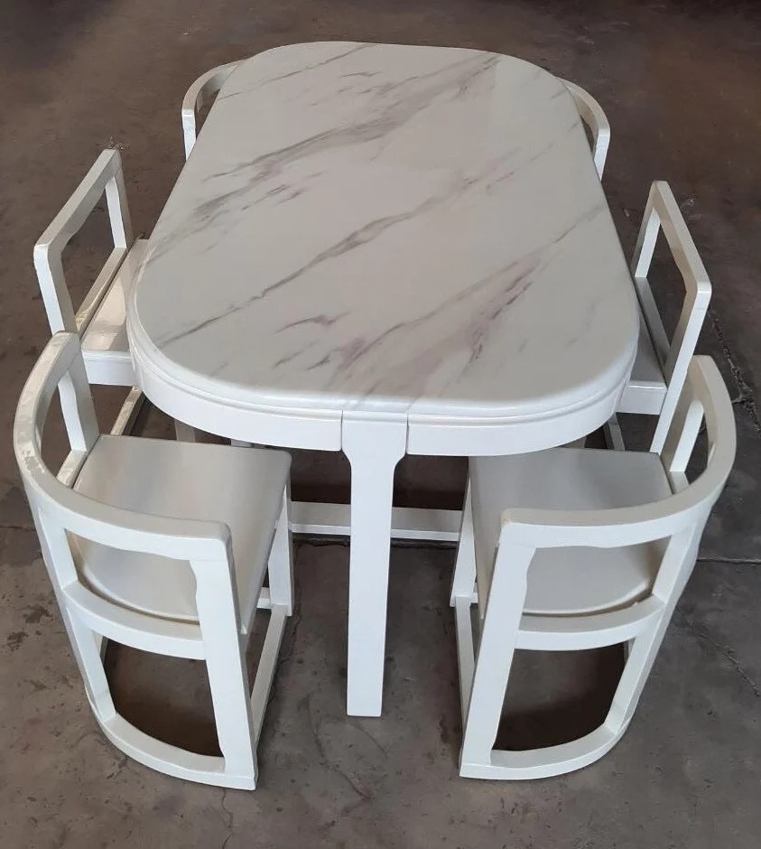 Bộ Bàn Ăn 6 Ghế Bọc Nệm Xếp Gọn 1M3 Nhập Khẩu BA-QHP1306 4 Bộ Bàn Ăn 6 Ghế Bọc Nệm Xếp Gọn 1M3 Nhập Khẩu BA-QHP1306 - Ảnh 2