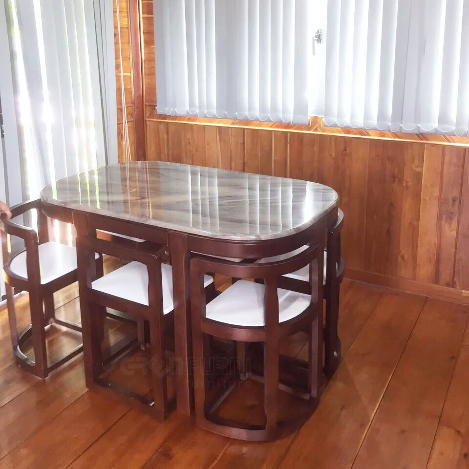 Bộ Bàn Ăn 6 Ghế Bọc Nệm Xếp Gọn 1M3 Nhập Khẩu BA-QHP1306 6 Bộ Bàn Ăn 6 Ghế Bọc Nệm Xếp Gọn 1M3 Nhập Khẩu BA-QHP1306 - Ảnh 4