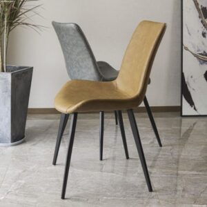 Alternative view of Ghế ăn nệm da chân sắt NELSON VN-GA606