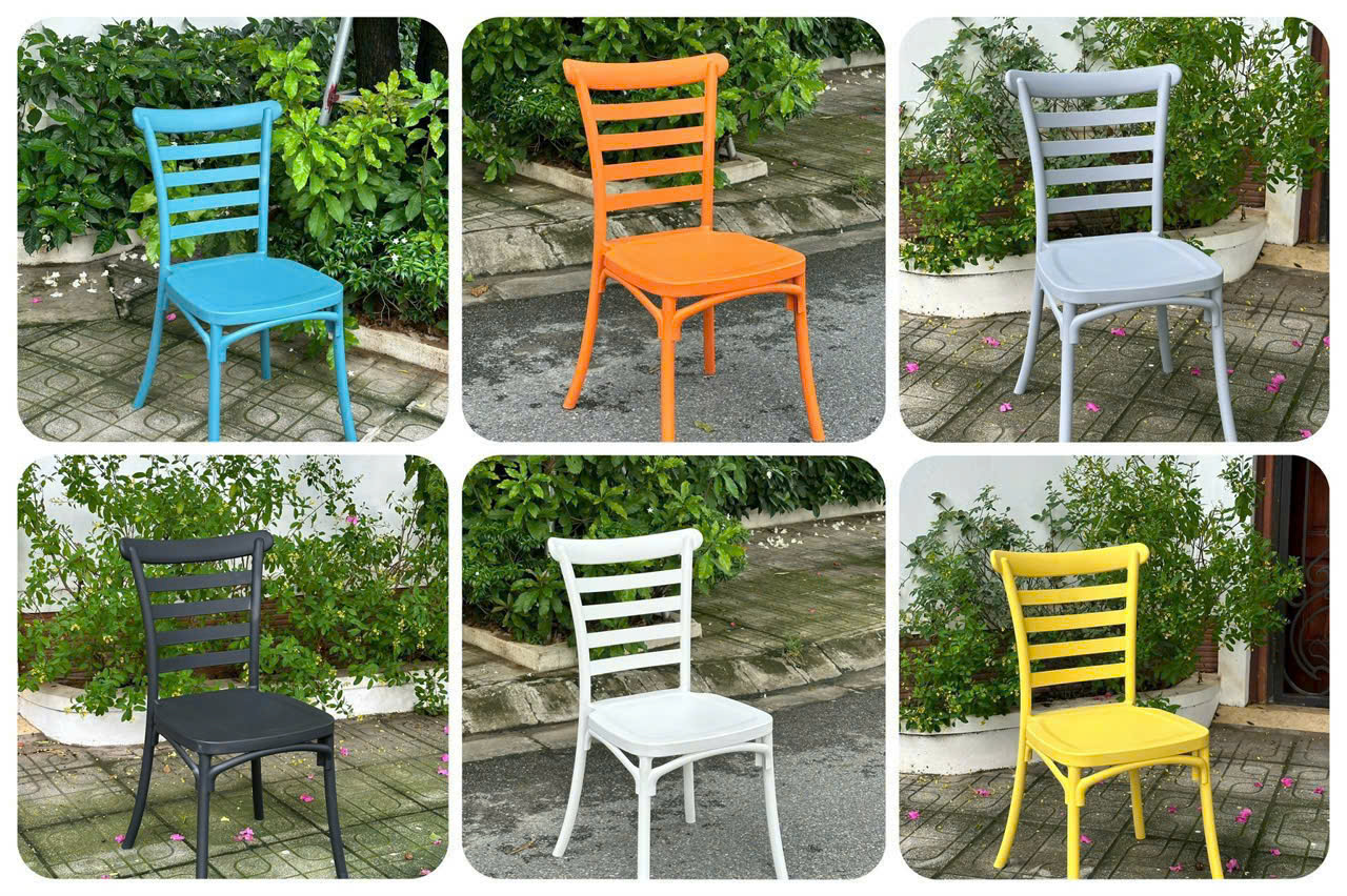 Ghế Nhựa Đúc Bistro Sọc Nhập Khẩu GN-06VT 6 Ghế Nhựa Đúc Bistro Sọc Nhập Khẩu GN-06VT - Ảnh 4