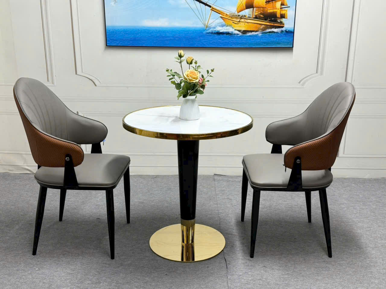 Bộ bàn 2 ghế cafe nhập khẩu mặt đá VN-0270VT 7 Bộ bàn 2 ghế cafe nhập khẩu mặt đá VN-0270VT - Ảnh 5