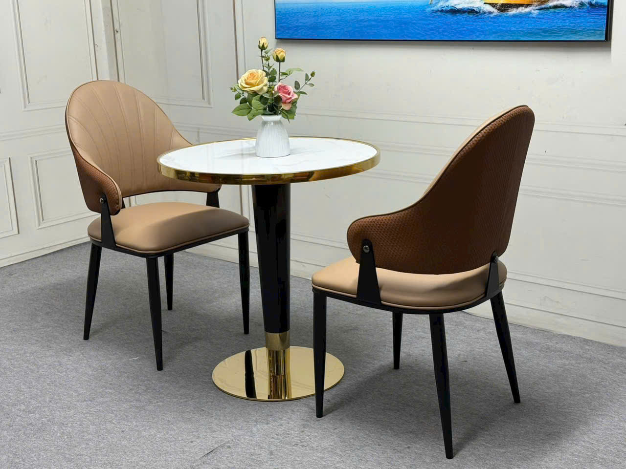 Bộ bàn 2 ghế cafe nhập khẩu mặt đá VN-0270VT 6 Bộ bàn 2 ghế cafe nhập khẩu mặt đá VN-0270VT - Ảnh 4