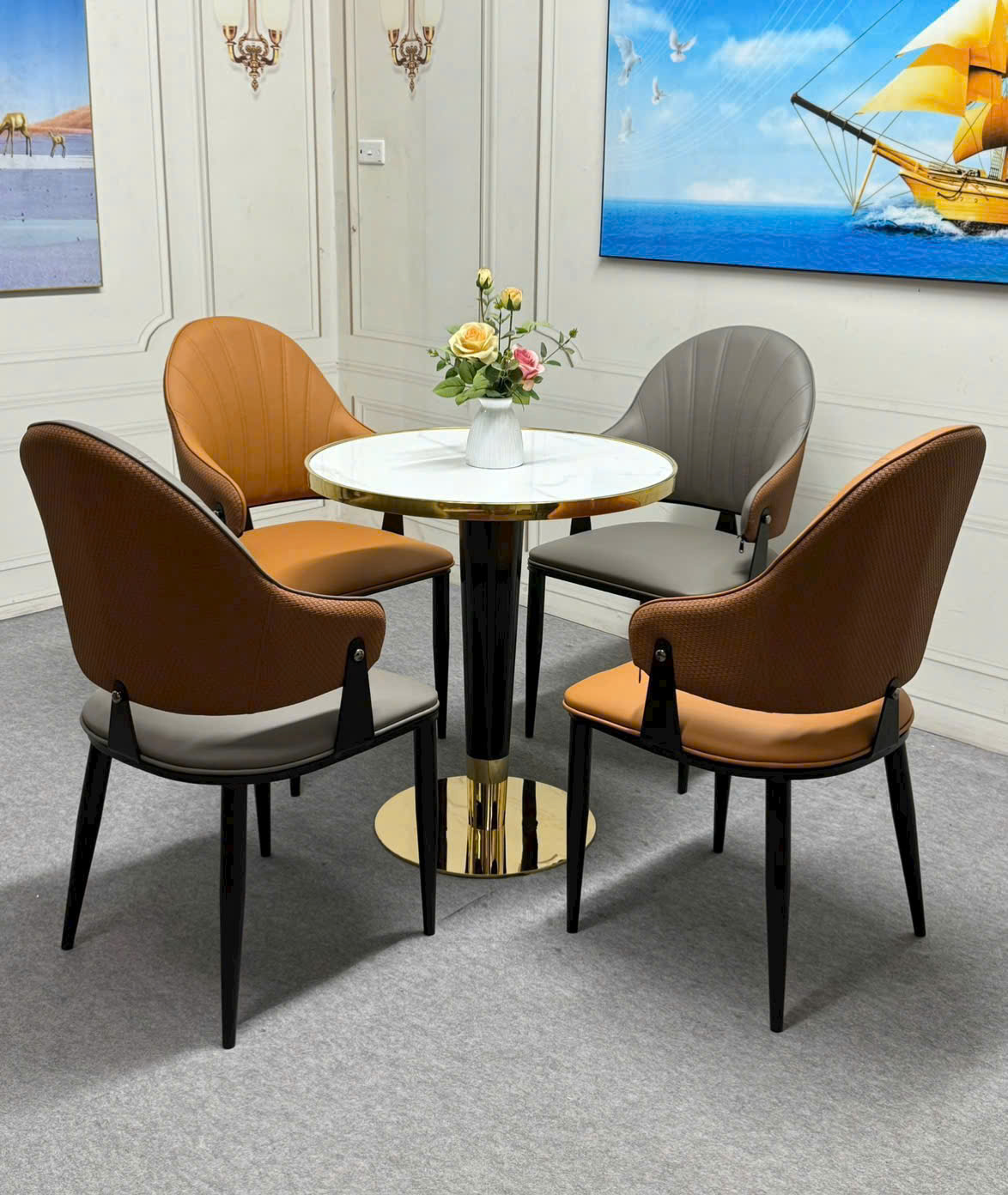 Bộ bàn 2 ghế cafe nhập khẩu mặt đá VN-0270VT 9 Bộ bàn 2 ghế cafe nhập khẩu mặt đá VN-0270VT - Ảnh 7