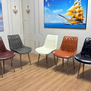 GHẾ ĂN FIONA CHÂN INOX TRẮNG VN-GAT802VT