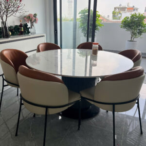 Alternative view of BỘ BÀN ĂN TRÒN MẶT ĐÁ HIỆN ĐẠI BA-AC668