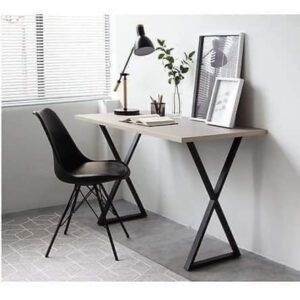 Bàn làm việc chân X , bàn học chân sắt mặt gỗ BH-X120