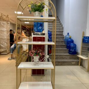 Alternative view of Kệ trang trí lồng chim vuông mặt gỗ VN-LC450