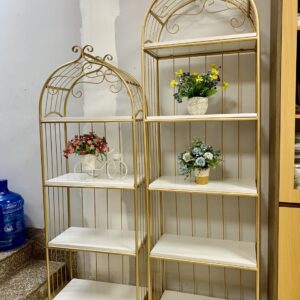 Kệ trang trí lồng chim vuông mặt gỗ VN-LC450