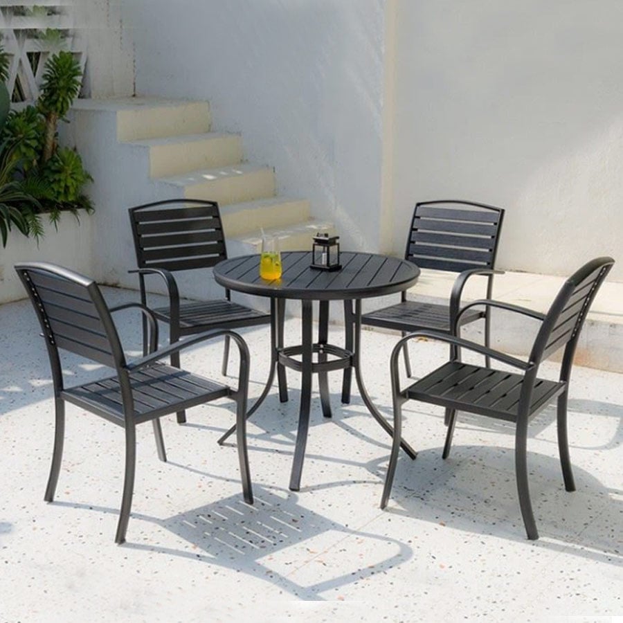 Ghế cafe ngoài trời khung nhôm VN-101DP 4 Ghế cafe ngoài trời khung nhôm VN-101DP - Ảnh 3