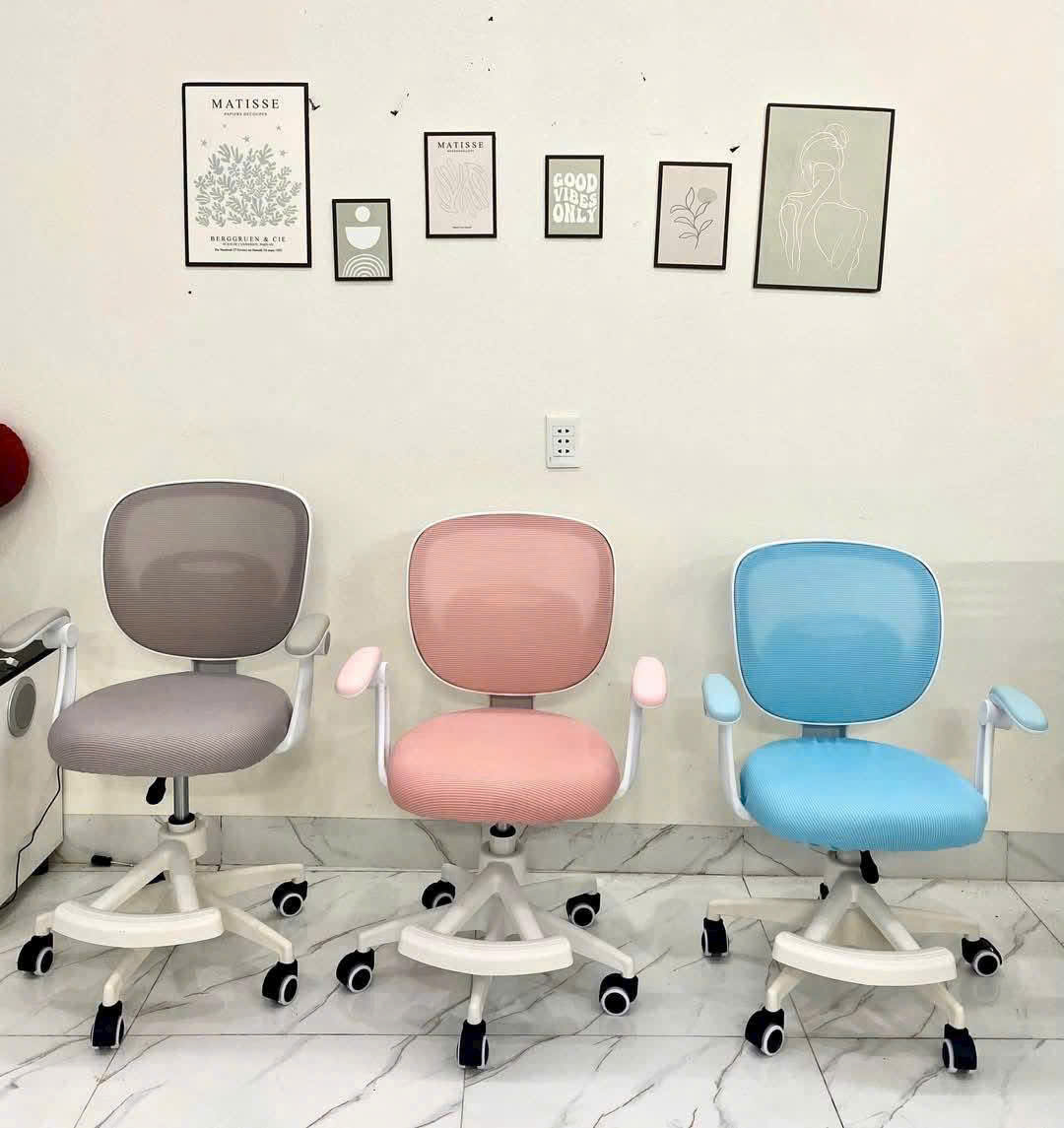 Ghế xoay học sinh khung nhựa trắng, lưới mềm AngelKids Tami-G04 4 Ghế xoay học sinh khung nhựa trắng, lưới mềm AngelKids Tami-G04 - Ảnh 3