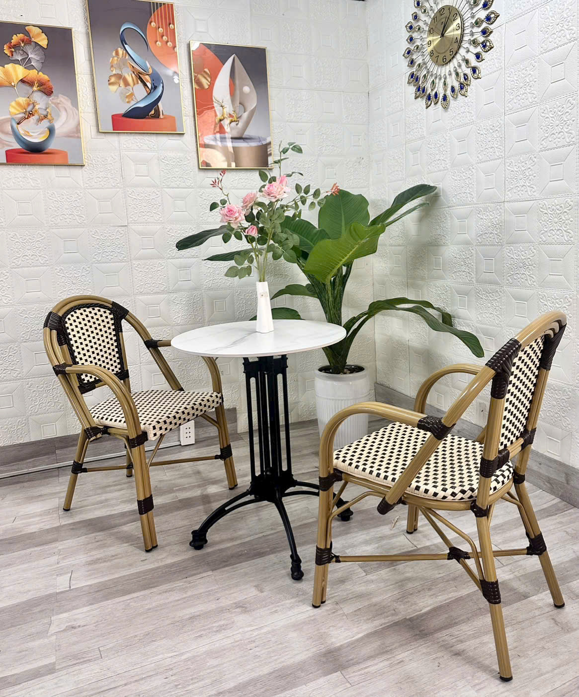 Bàn cafe tròn mặt đá nhập khẩu cao cấp VN-920DP 6 Bàn cafe tròn mặt đá nhập khẩu cao cấp VN-920DP - Ảnh 4