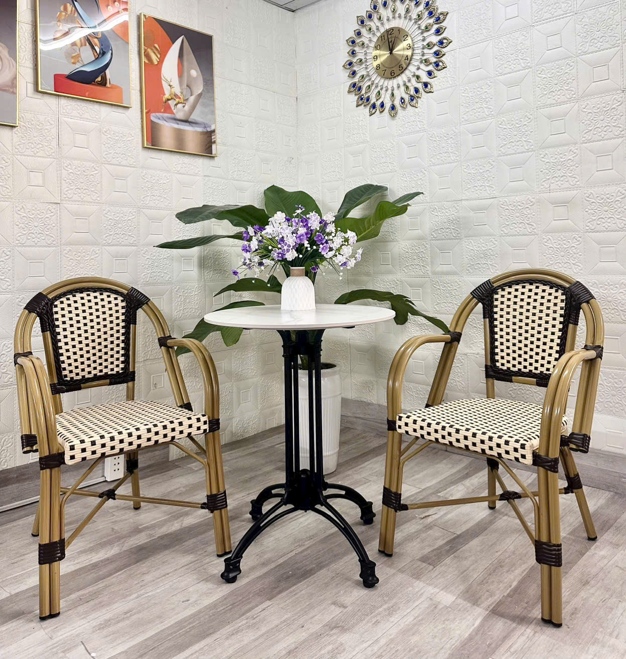 Bàn ghế cafe ngoài trời VN-05DP 3 Bàn ghế cafe ngoài trời VN-05DP