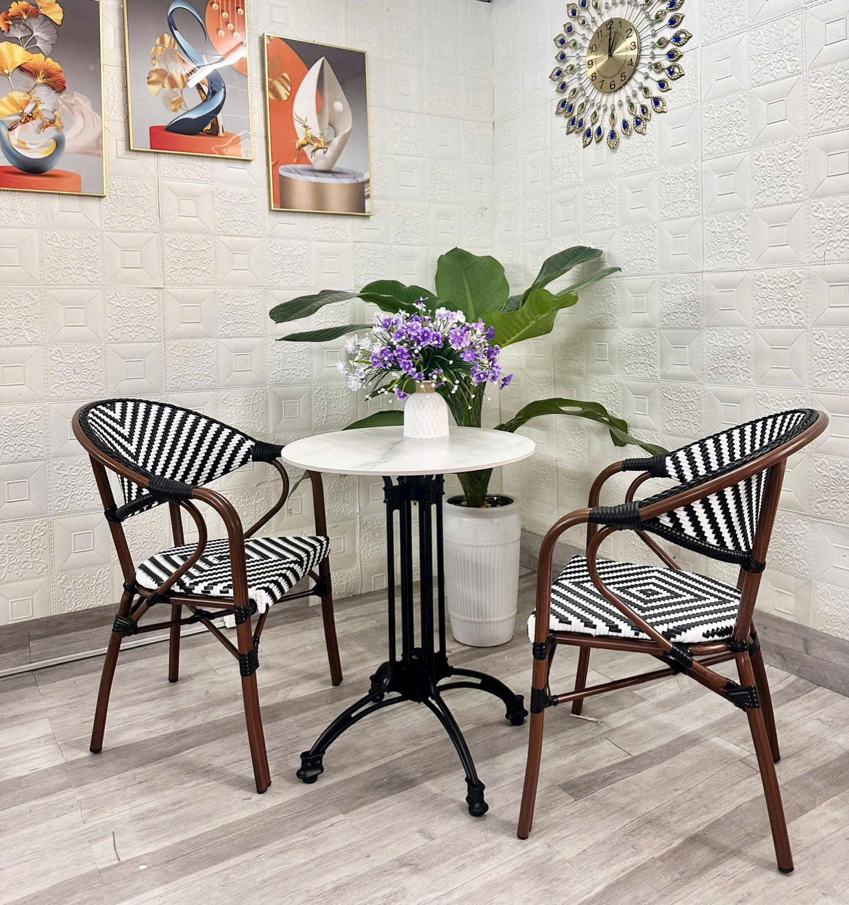 Bàn cafe tròn mặt đá nhập khẩu cao cấp VN-920DP 5 Bàn cafe tròn mặt đá nhập khẩu cao cấp VN-920DP - Ảnh 3