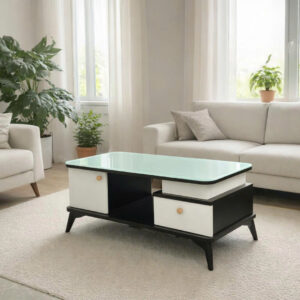 Alternative view of Bàn sofa chữ nhật mặt kính cường lực VN-BTH409