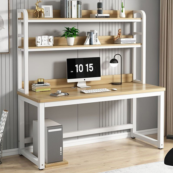 Bàn học kèm kệ sách chân sắt mặt gỗ , bàn làm việc BHS-AB106 2 Bàn học kèm kệ sách chân sắt mặt gỗ , bàn làm việc BHS-AB106