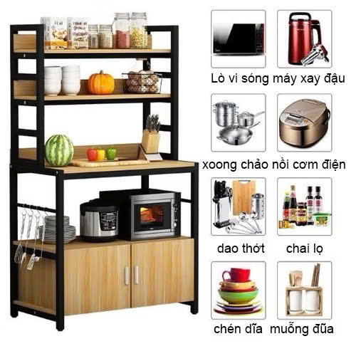Kệ bếp đa năng, kệ lò vi sóng VNB2015 4 Kệ bếp đa năng, kệ lò vi sóng VNB2015 - Ảnh 2