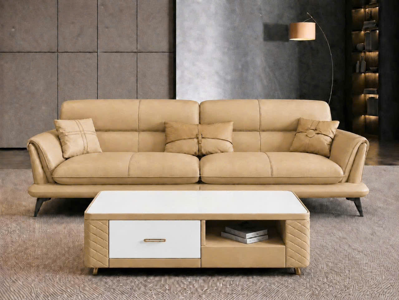 Bộ bàn ghế sofa phòng khách hiện đại VN-LP463 3 Bộ bàn ghế sofa phòng khách hiện đại VN-LP463