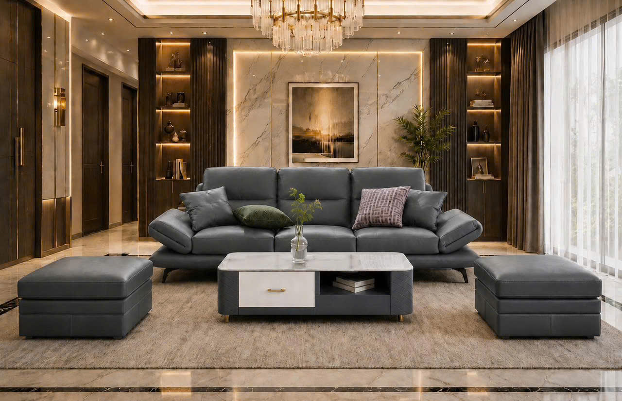 Bộ bàn ghế sofa phòng khách hiện đại VN-LP460 3 Bộ bàn ghế sofa phòng khách hiện đại VN-LP460