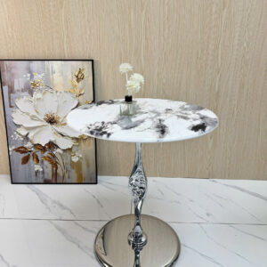 Bàn trà decor mặt đá tròn 50cm VN-AK150A
