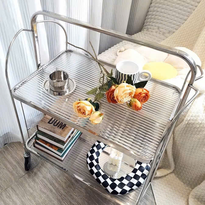 Kệ trang trí 2 tầng có bánh xe VN-KM055 9 Kệ trang trí 2 tầng có bánh xe VN-KM055 - Ảnh 7