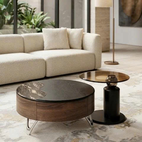 BÀN SOFA TRÒN NHẬP KHẨU CAO CẤP BT-BH580 2 BÀN SOFA TRÒN NHẬP KHẨU CAO CẤP BT-BH580