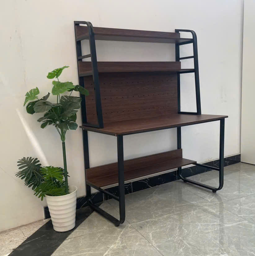 Bàn học kèm kệ sách, bàn làm việc BHS-LM103B 5 Bàn học kèm kệ sách, bàn làm việc BHS-LM103B - Ảnh 4
