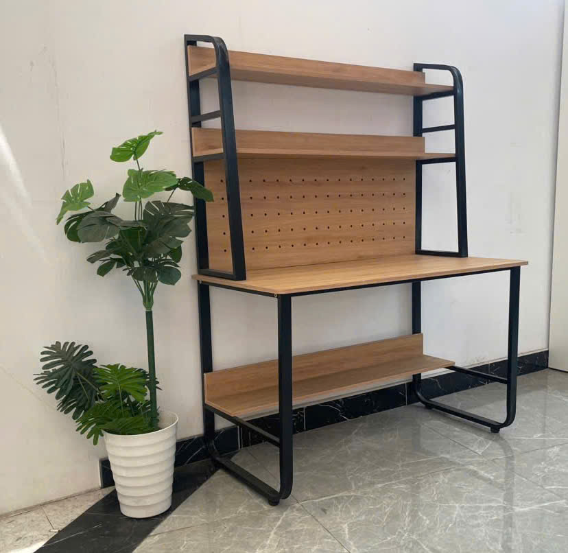 Bàn học kèm kệ sách, bàn làm việc BHS-LM103B 2 Bàn học kèm kệ sách, bàn làm việc BHS-LM103B
