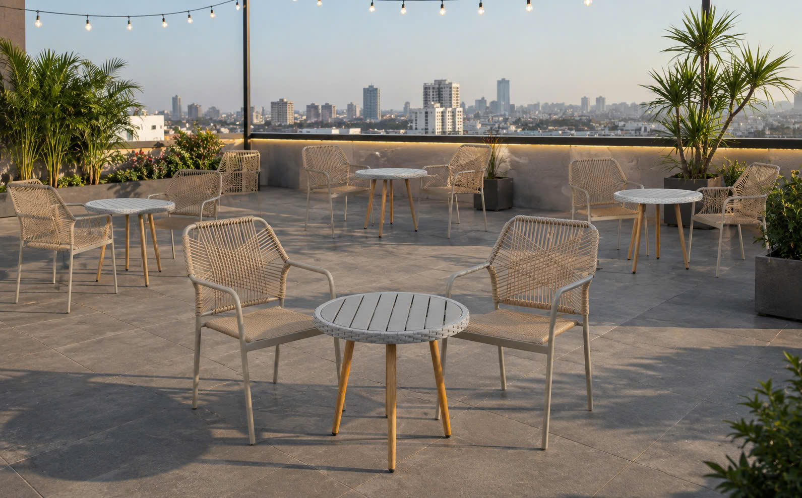 Bộ bàn ghế cafe mây nhựa ngoài trời VN-CF023 8 Bộ bàn ghế cafe mây nhựa ngoài trời VN-CF023 - Ảnh 6