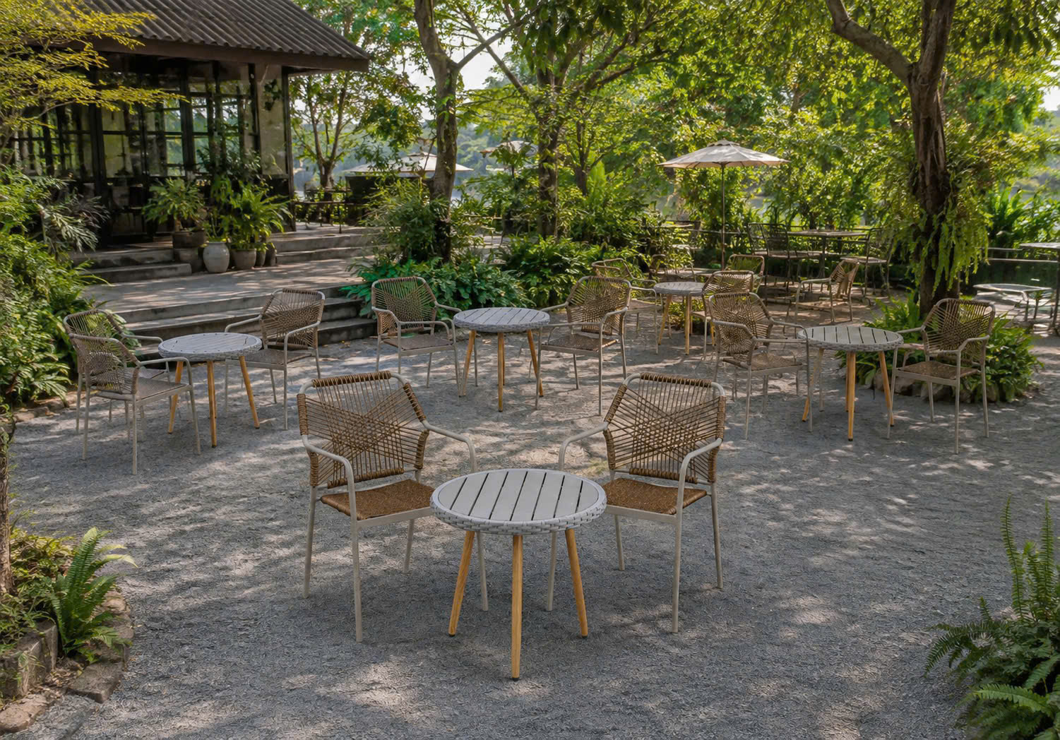 Bộ bàn ghế cafe mây nhựa ngoài trời VN-CF023 7 Bộ bàn ghế cafe mây nhựa ngoài trời VN-CF023 - Ảnh 5
